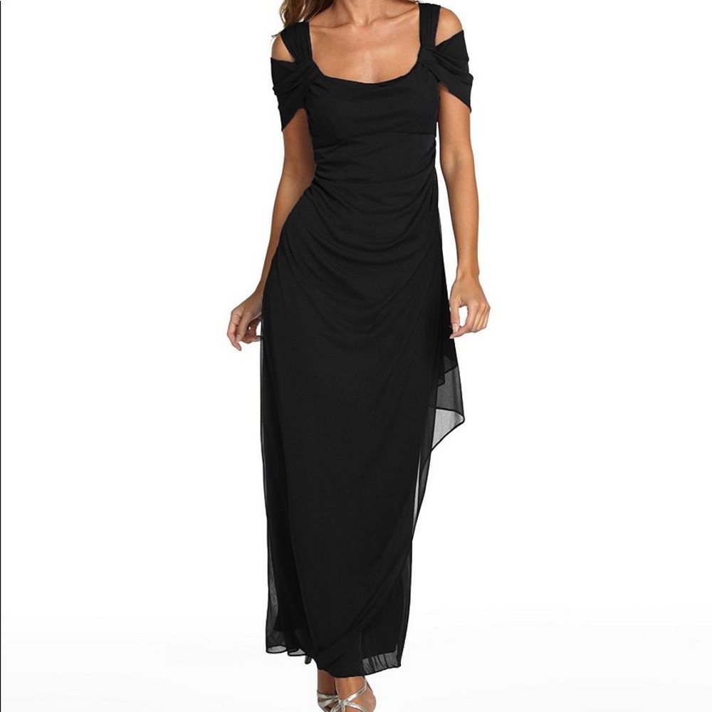 Alex Evenings Exposed-Shoulder Gown